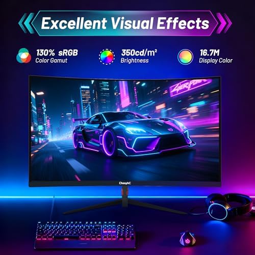 27 Inch Curved 180Hz Gaming Monitor, 1800R Curved Gaming Monitor - Image 3