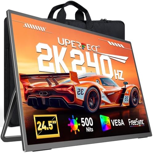 UPERFECT 24.5" 2K 240Hz Portable Monitor, 500 Nits Gaming Display by UPERFECT
