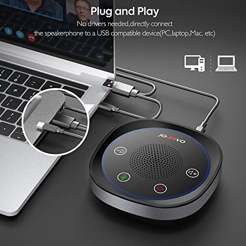 USB Speakerphone, Omnidirectional Computer Speaker with Microphone,Plug and Plays Portable Speaker with Microphone for Holding Meetings Anywhere with Immersive Sound - Image 4
