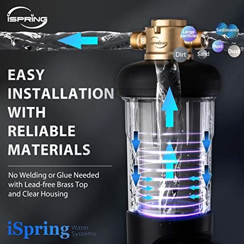 iSpring WSP500ARJ NSF Certified Jumbo Spin Down Sediment Filter, 500 Micron - Image 6