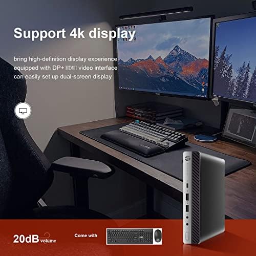 HP EliteDesk 800 G4 DM Dual 22 inch Computer Monitors and Mount Bundle, Intel i5-8500,16GB Ram 512GB NVMe SSD,WiFi,Windows 11 (Renewed) - Image 3