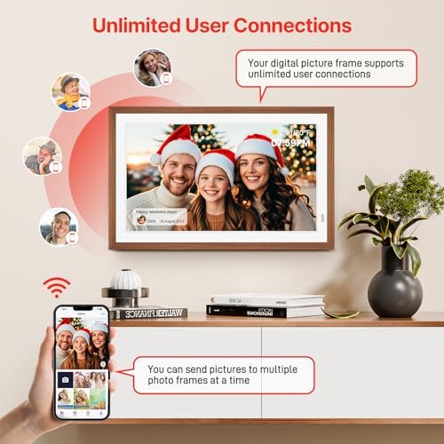 Uhale 21.5 Large Digital Picture Frame 64GB Photo Frame WiFi Remote Control - Image 5