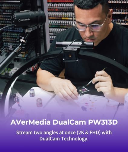 AVerMedia PW313D DualCam 2K Document Camera for Trading Cards, Miniatures - Image 2