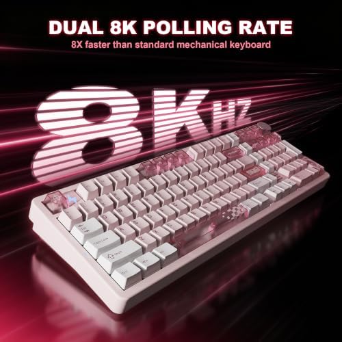 YUNZII AL98 PRO Aluminum Wireless Mechanical Keyboard(Pink,Cocoa Cream V2) - Image 5