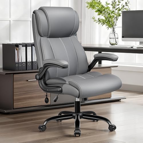 BESTFAIR Ergonomic Office Chair, PU Leather High Back Desk Computer Chair - Image 2