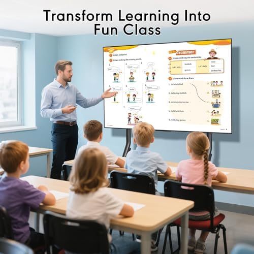 Smart Board Stand with Wheels, Fits 55/65/75 Inch Interactive Whiteboard - Image 3