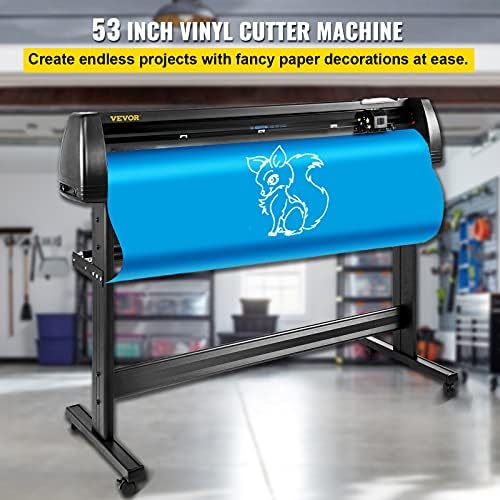 VEVOR Vinyl Cutter Plotter Machine, 53" Signmaster Software Sign Making Machine, 1350mm Paper Feed Vinyl Cutter Plotter with Stand (53" 1350mm) - Image 2