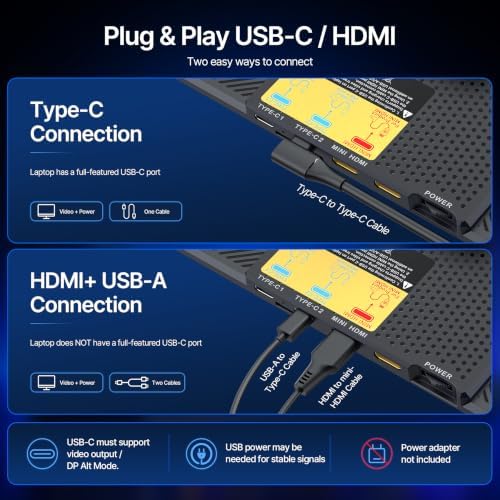 Laptop Screen Extender 15.6", 5 Modes & Detachable Slim Portable Monitor - Image 6