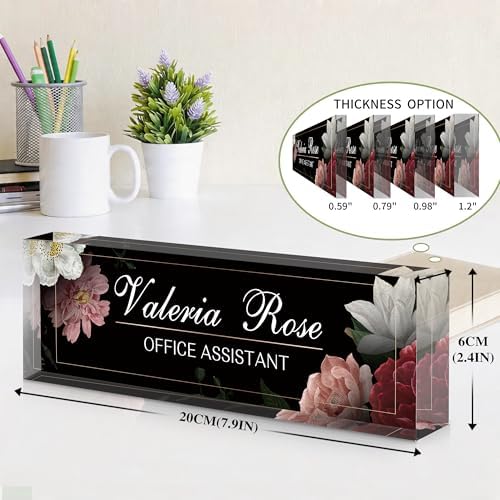 Custom Name Plate for Desk, Acrylic Desk Name Plate Personalized, Employee Appreciation Gifts, Office Desk Accessories for Woman Teacher Nurse, Coworker Gifts for Manager Assistant - Image 5