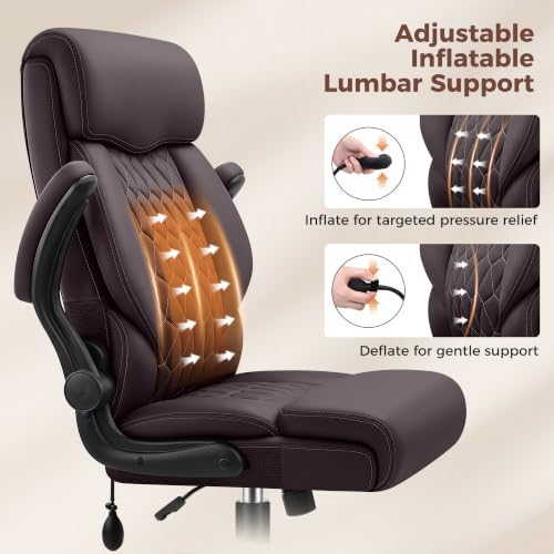 High Back Executive Office Chair with Inflatable Lumbar Support - Image 3