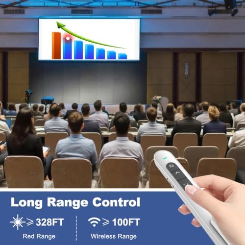 QUI Presentation Clicker with Volume Control, Wireless Presenter Remote - Image 6