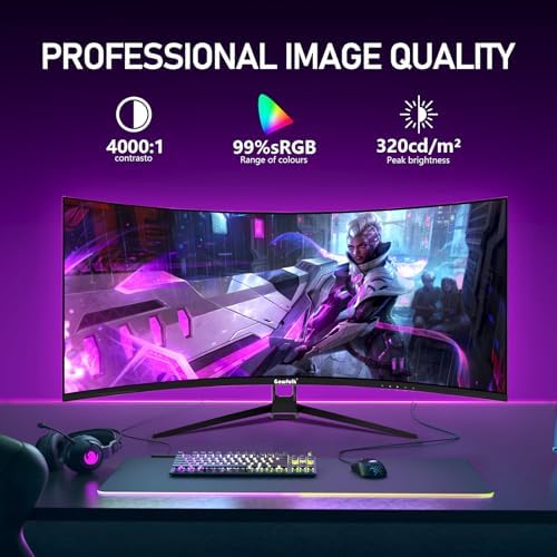 Gawfolk 34 Inch Ultrawide Curved 144Hz Gaming Monitor,UWQHD PC Screen - Image 6