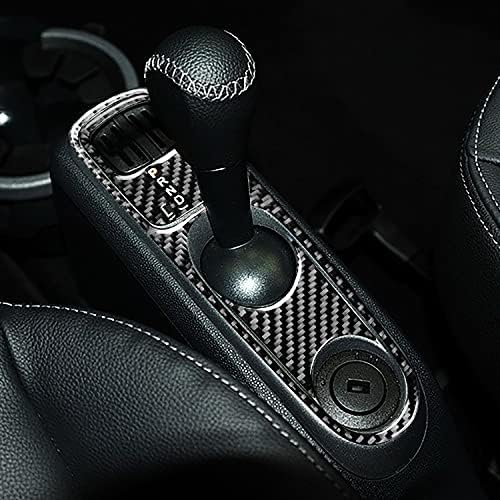 Real Black Carbon Fiber Car Center Console Shifter Control Panel Trim Decoration Trim Sticker Compatible with Benz Smart Fortwo 2011 2012 2013 2014 2015 Auto Interior Accessories 3pcs-Type B - Image 4