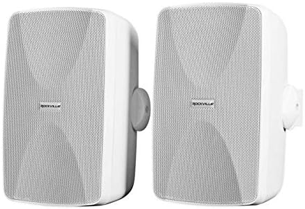 Rockville WET-7020W 70V Commercial Indoor/Outdoor Wall Speakers Pair White by Rockville