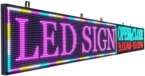 P10 Scrolling Led Sign 115"X14" Programmable Display Digital Sign Outdoor Message Board For Business Custom Banner Word Light Advertising Wifi Control High Brightness Neon - Image 2