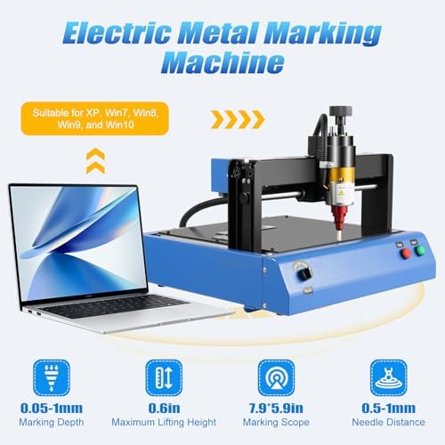 400W Electric Marking Machine, 110V 200 x 150mm Desktop Nameplate Metal Plate Marking Machine Compatible with Windows XP WIN7/8/10/11 System - Image 2