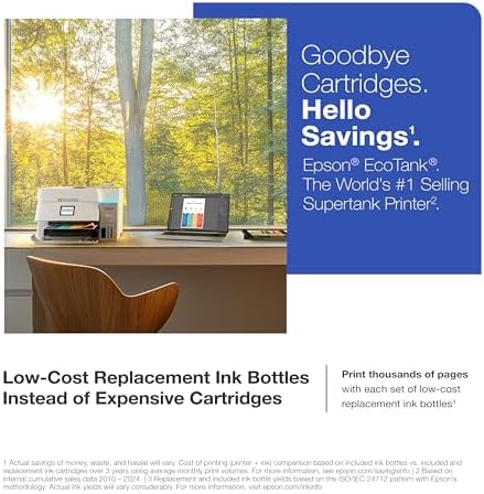 Epson EcoTank ET-4950 Wireless Color All-in-One Supertank Printer - Black - Image 3