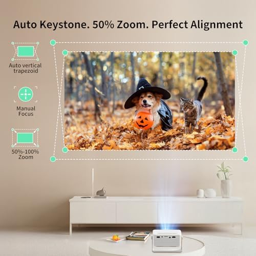 Yoton Y3 Mini Projector, Ultra-Compact 317g, 360° Stand, Auto Keystone - Image 4