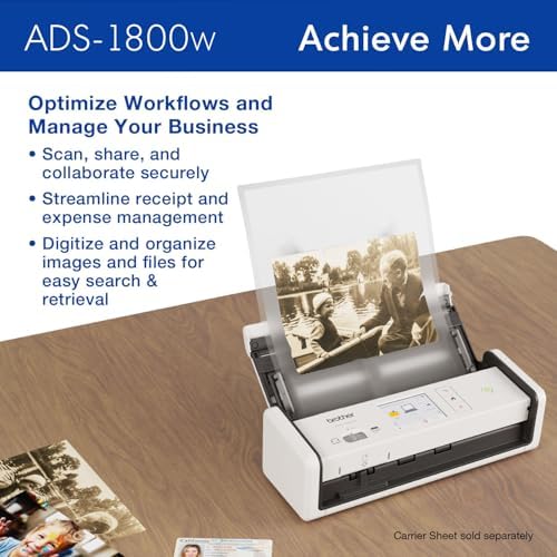 Brother ADS-1800W Wireless Compact Desktop Scanner | Scan Speeds of Up to 30ppm | 2.8" Color Touchscreen (Renewed Premium) - Image 4