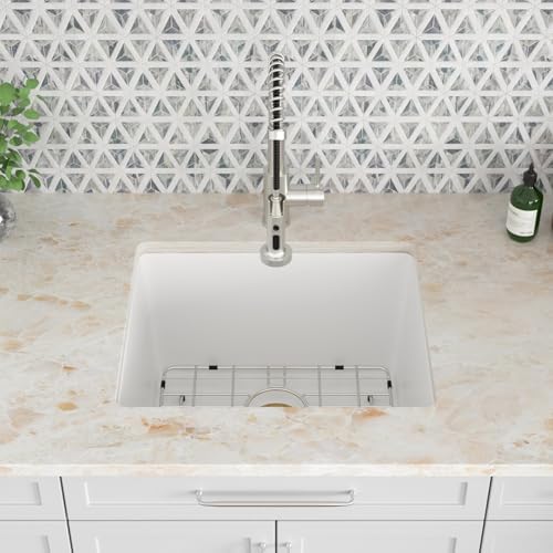 Kichae 12 Deep Undermount Laundry Sink 21x18 Granite Composite Quartz Sink - Image 3
