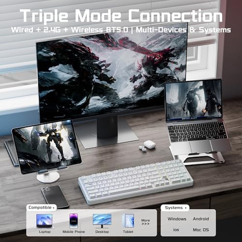 LEOBOG HI98C Pro Wireless Mechanical Gaming Aluminum Keyboard with Num Pad - Image 3