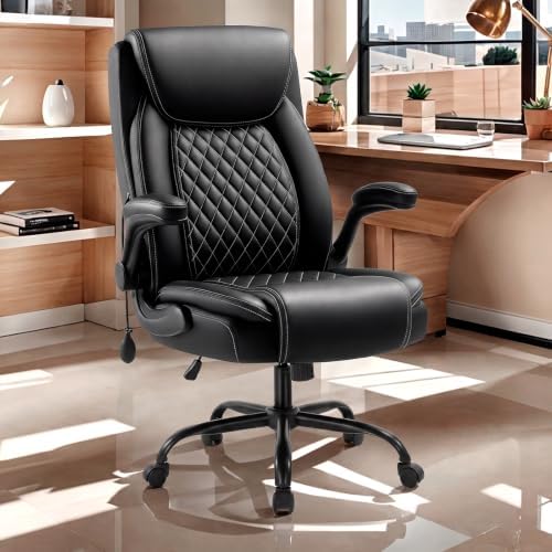 Indulgear Office Chair with Lumbar Support,Comfy Desk Chair with Flip Arm - Image 2