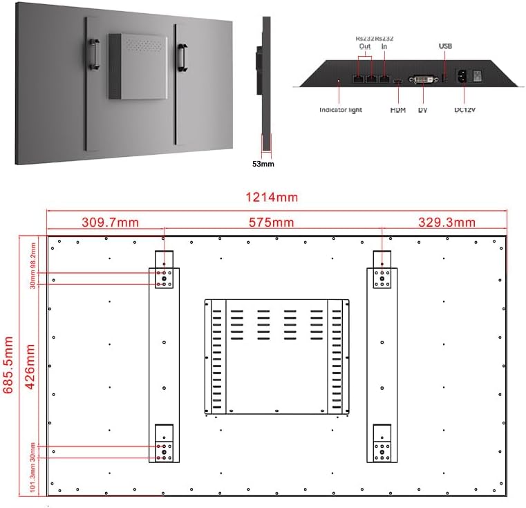 55" Video Wall Display, UHD Digital Signage Display, 700 Nits - Image 3