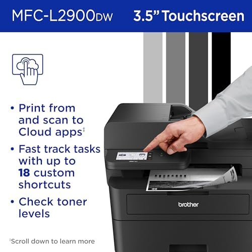 Brother MFC-L2900DW Wireless Compact Monochrome All-in-One Laser Printer with Duplex Copy & Scan, Fax, Black & White | Includes Refresh Subscription Trial(1), (Renewed Premium) - Image 6