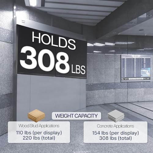 VIVO Black Pop-Out 1x2 Video Wall Mount for 37-90 in TVs, MOUNT-VW90-2 - Image 5