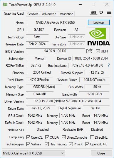 RTX 3050 6GB Low Profile Graphics Card - Image 5