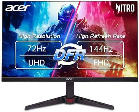 Acer Nitro 27in 4K 3840x2160 IPS 72Hz DFR 144Hz Gaming Monitor VG270K L1 by Unknown
