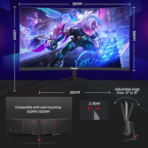 27 Inch Curved 180Hz Gaming Monitor, 1800R Curved Gaming Monitor - Image 5