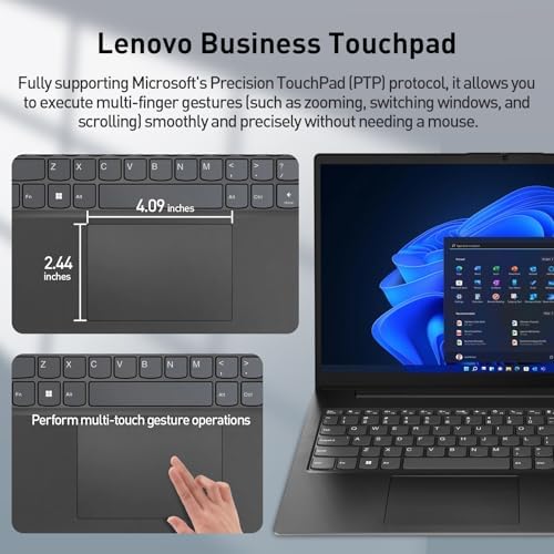 Lenovo V15 Gen 4 Business Laptop 15.6” FHD Anti-Glare, 16GB LPDDR5 RAM, 256GB Storage, AMD Ryzen 3 7320U 4-core CPU, W11 Pro, Ethernet RJ-45, Webcam w/Shutter, Security Chip Firmware TPM 2.0, Black - Image 7