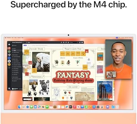 Apple 2024 iMac All-in-One Desktop Computer with M4 chip with 10-core CPU and 10-core GPU: Built for Apple Intelligence, 24-inch Retina Display, 16GB Unified Memory, 256GB SSD Storage; Orange - Image 4