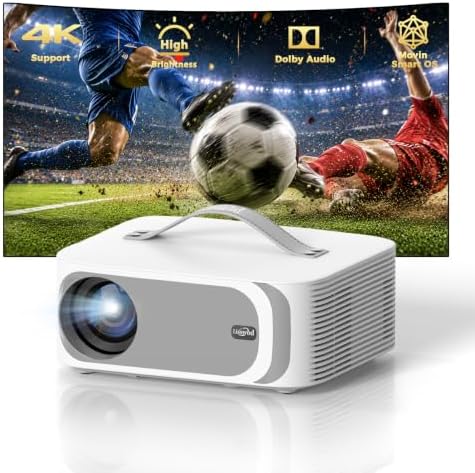 Portable-Outdoor-Projector with WiFi &Bluetooth, 50W Dolby Audio Proyector by Lisowod