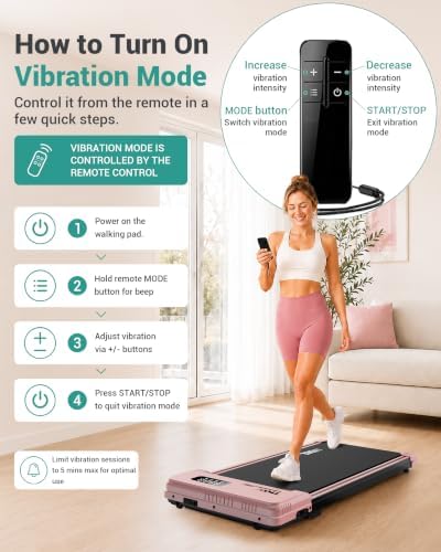 Walking Pad with Vibration Plates - Walking Pad Under Desk with Incline - Image 3