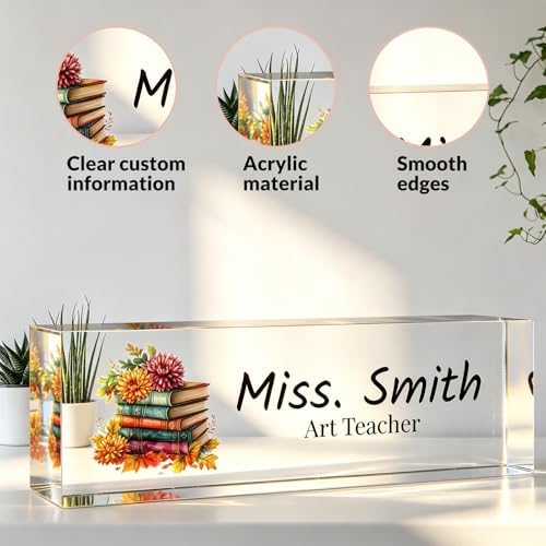 Custom Name Plate for Desk, Desk Name Plate Personalized, Acrylic Desktop Ornament, Stylish Office Decor, Appreciation Present for Boss, Social Worker, Teacher, Nurse, Employee - Image 4