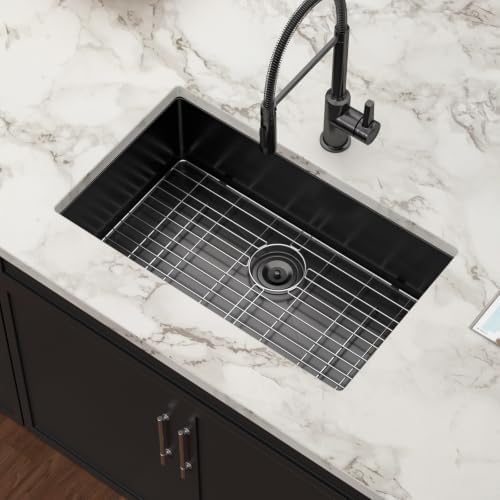 30 Inch Matte Black Undermount Kitchen Sink - Image 2