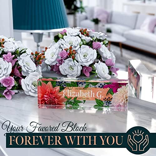 Desk Name Plate Personalized, Custom Name Plates 2½/x8 Inches, Thick Crystal-Clear Acrylic, Gift Box, Office Desk Decor. USA Made by ACRYLUXE (Haute) - Image 5