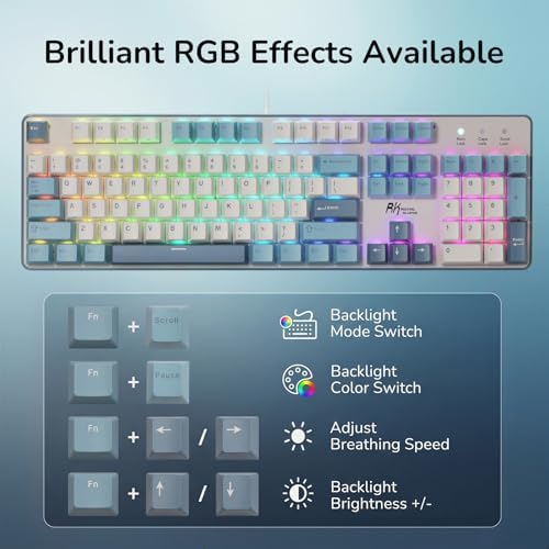 RK ROYAL KLUDGE RK920 Full Size Mechanical Keyboard Wired, RGB Backlit - Image 5