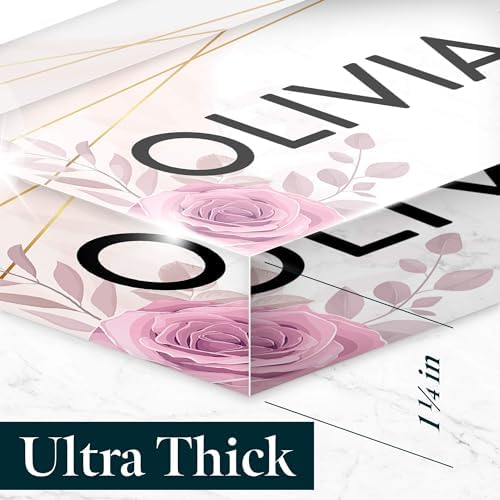Desk Name Plate Personalized, Custom Name Plates 2½/x8 Inches, Thick Crystal-Clear Acrylic, Gift Box, Office Desk Decor. USA Made by ACRYLUXE (Aesthetic) - Image 4