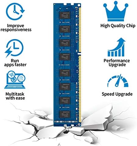 8GB Kit (2x4GB) DDR3 1333MHz UDIMM 4GB PC3-10600U 2RX8 PC3 1333 DDR3 10600 CL9 1.5V 240-PIN Non-ECC Unbuffered Desktop Memory RAM Module - Image 3