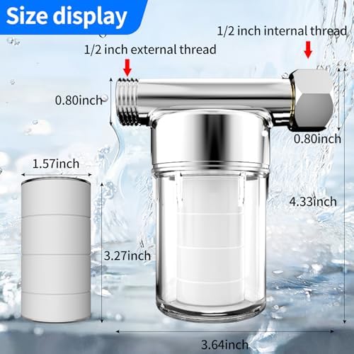 Brass pre-filter for Water Filtration, Compatible with Dishwashers, Washing Machines & Water Heaters,T-Shape Sediment Filter (Cotton core + 4 cores) - Image 5