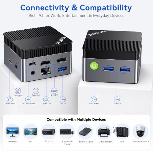GMKtec G5S Mini PC Intel N5095 8GB LPDDR4 128GB SSD Desktop Computer - Image 3