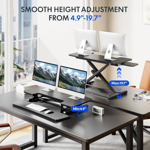 FLEXISPOT 36" Electric Standing Desk Converter, Black - Image 4