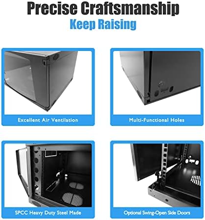 15U 18U 22U Wall Mount Network Server Cabinet Rack Enclosure Ventilated Door Lock 600mm Deep (22U) - Image 4