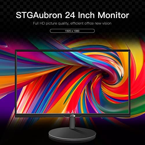 STGAubron 24 Inch Gaming Monitor,FHD 1920 x 1080P LED Display,HDMI,VGA - Image 5