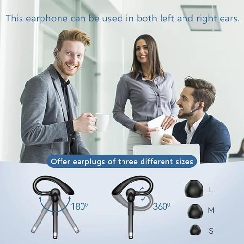 Bluetooth Headset with Microphone, Wireless Trucker Earpiece - Image 3