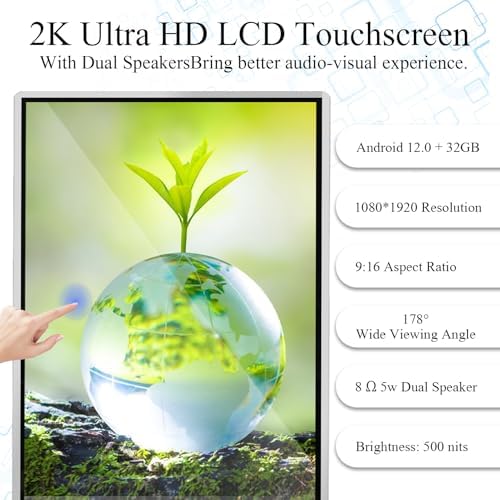 55" Touch Digital Signage Display Kiosk Indoor Floor Standing Advertising - Image 2