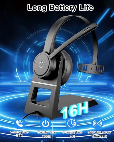 Blue Air ENC Noise Cancelling Wireless Call Center Headsets - Image 5